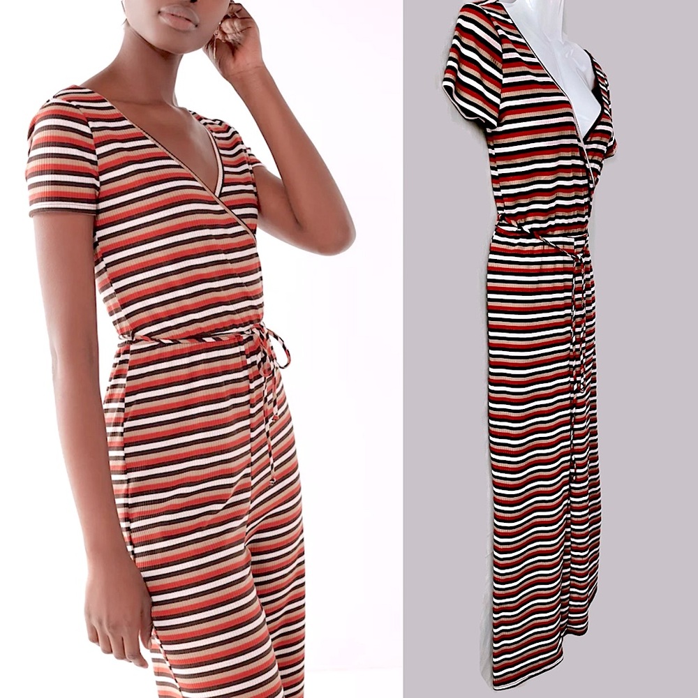 *Final Offer* Urban Outfitters NWOT Surplice Stripe Jumpsuit, Small - Picture 5 of 12